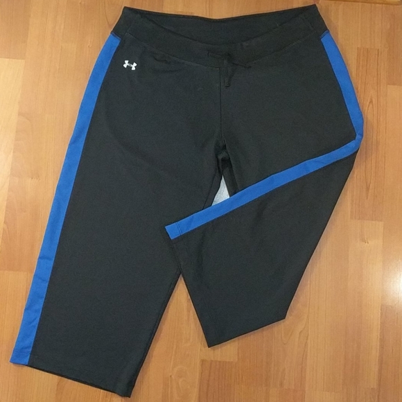 Under Armour Pants - Under Armour blue and black exercise shorts XL
